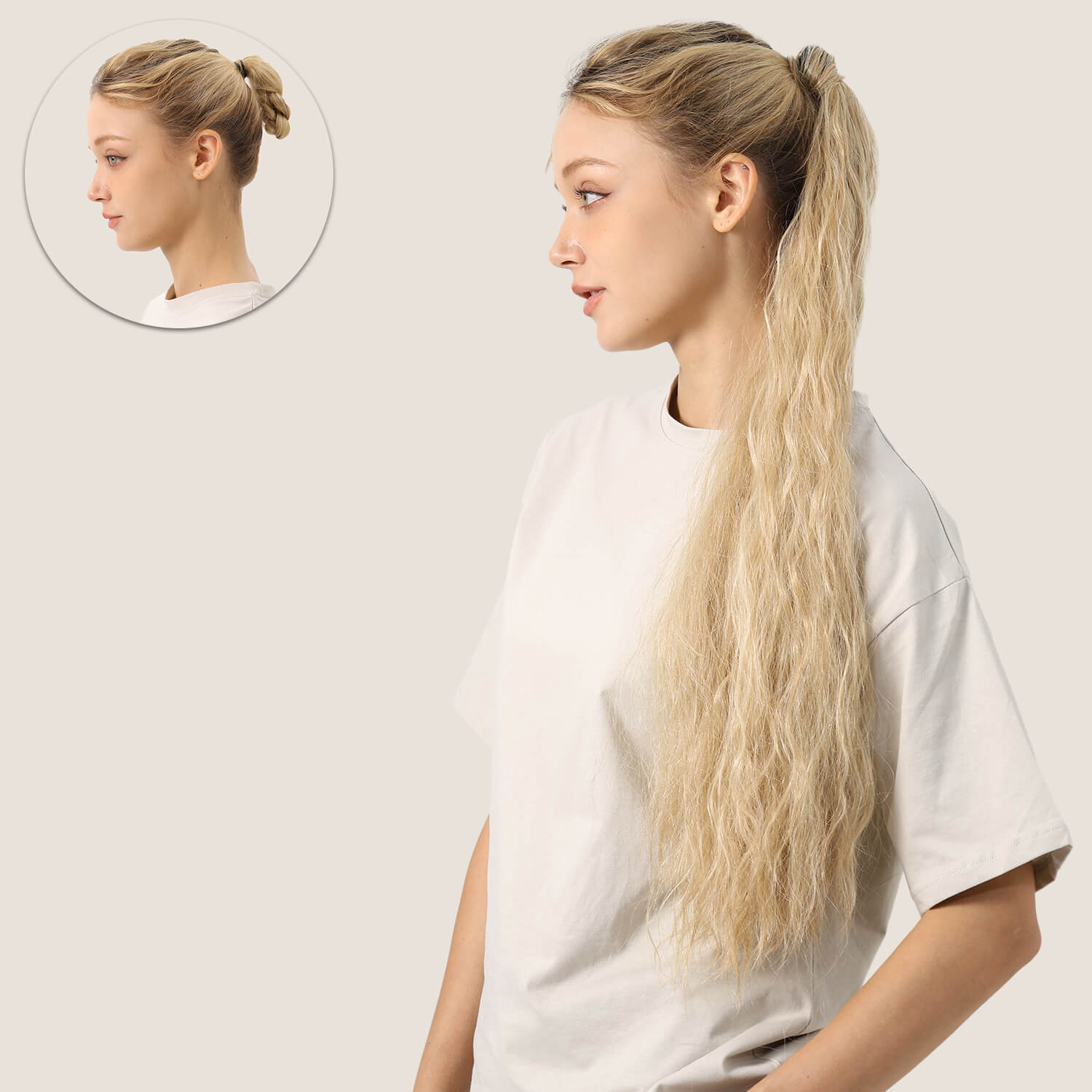 Daycen Loose Spiral Waves Magic Ponytail