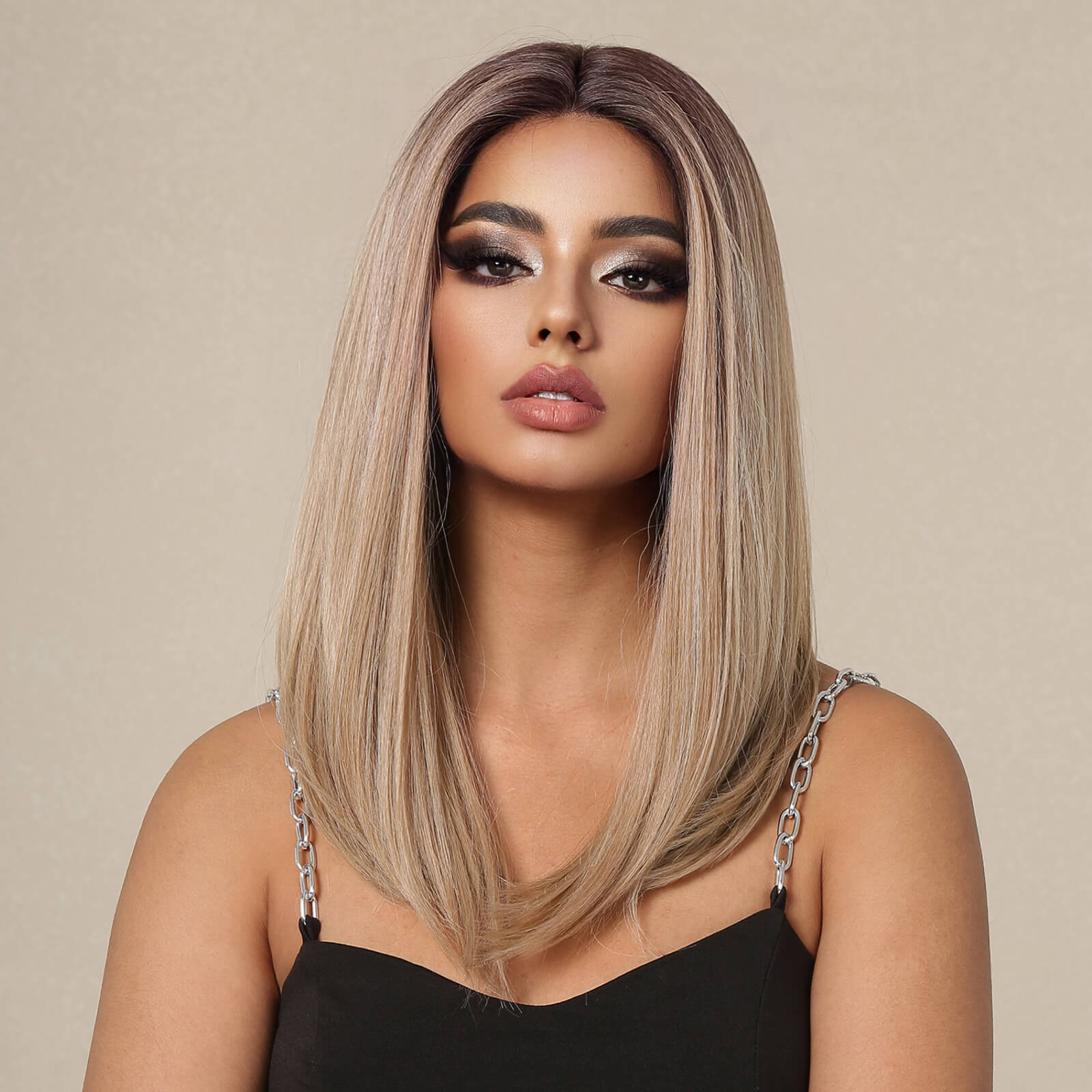 Daycen Medium Straight Lace Front Wigs