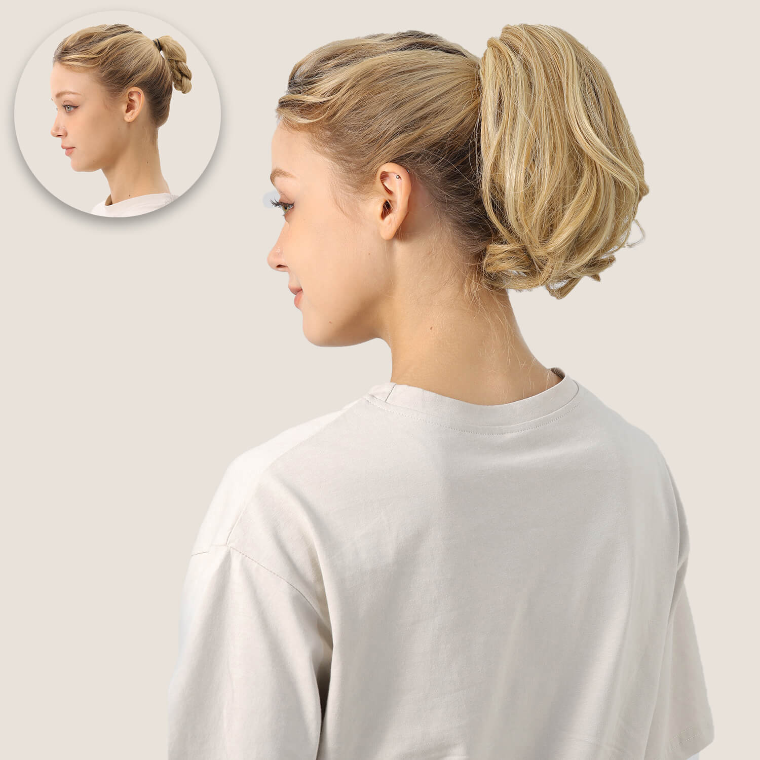 Daycen Short Claw Wave Ponytail