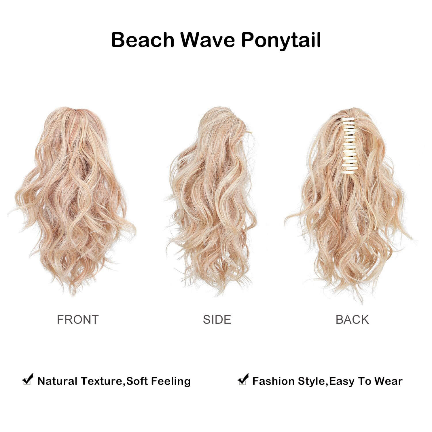 Daycen Claw Beach Wave Ponytail